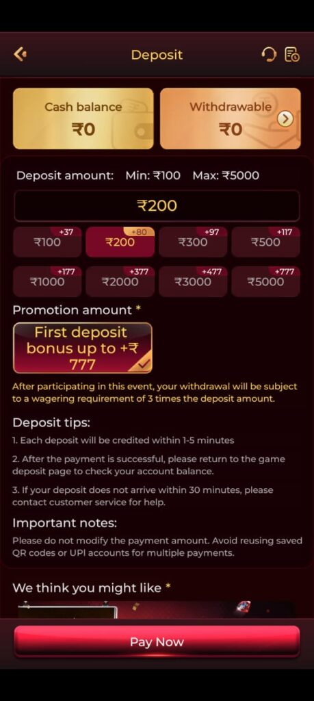 IN7 Game APK latest version screen showing online gaming features, fast login, and mobile-friendly Android interface.